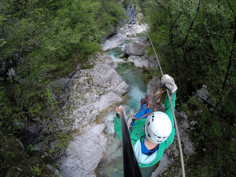 Zipline Soča Tal Slowenien
