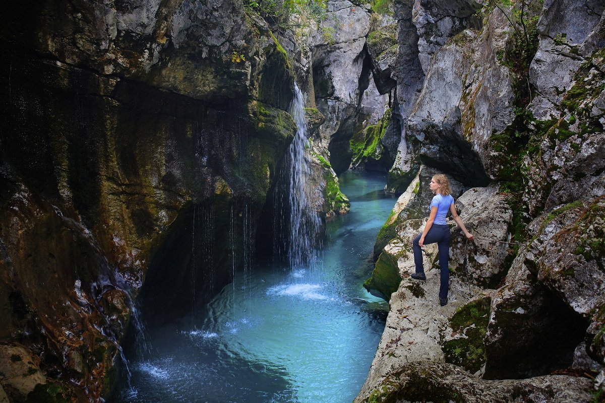 The Great Soca Gorge Soca Valley Slovenia Stay south of the river and ignore the bridges at 9 and 8. the great soca gorge soca valley
