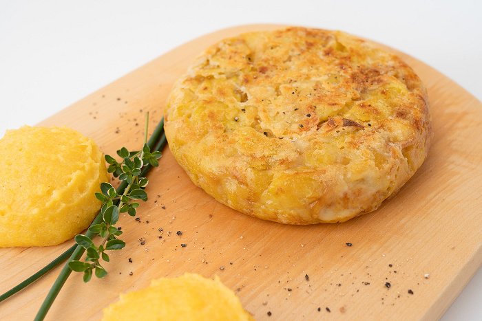 Letni vrt Pr Jakču • frika in polenta • Iz Doline Soče