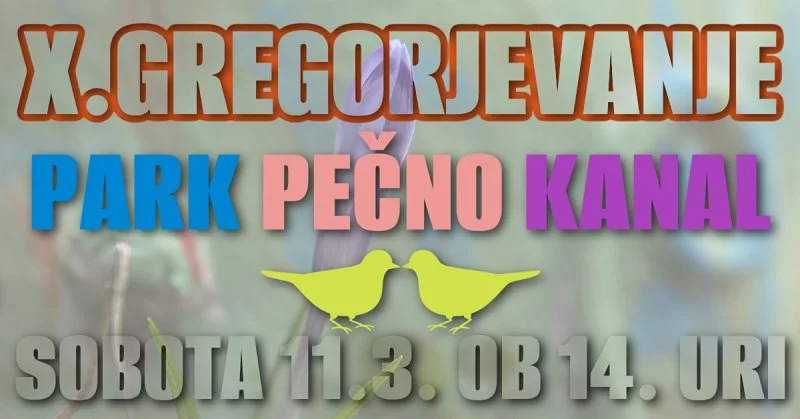 Gregorjevanje v parku Pečno