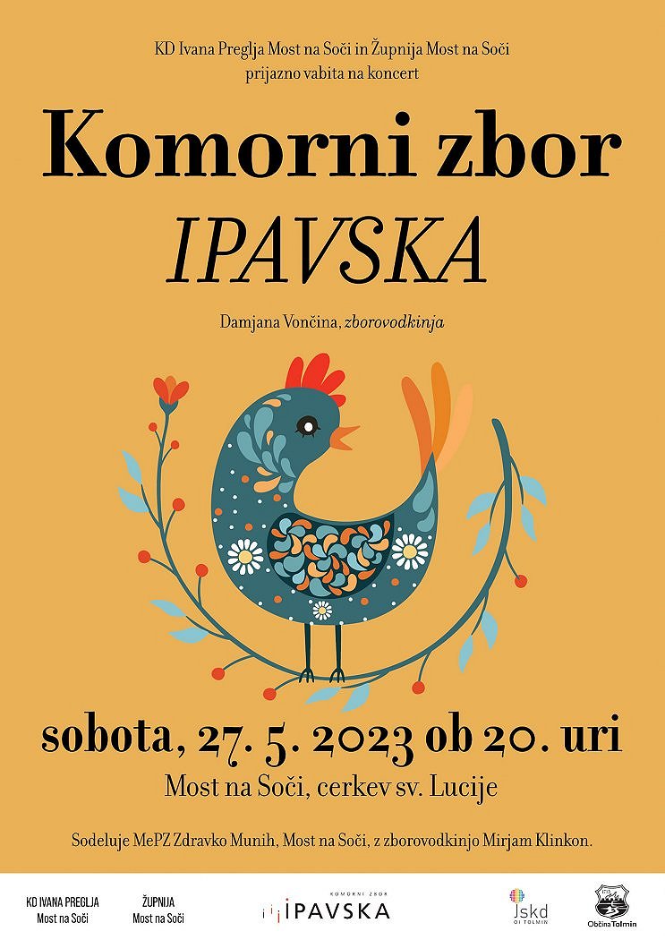 koncert Komornega zbora Ipavska 