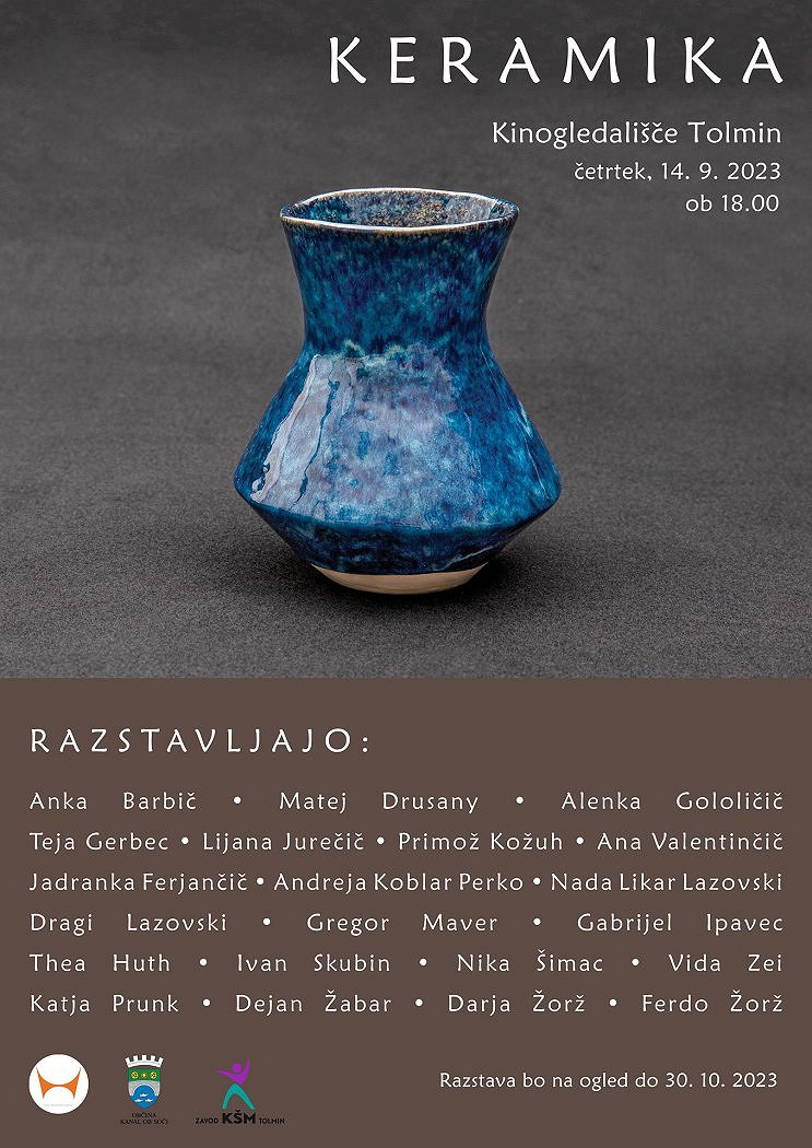 KERAMIKA, odprtje likovne razstave Kluba keramikov Kanal