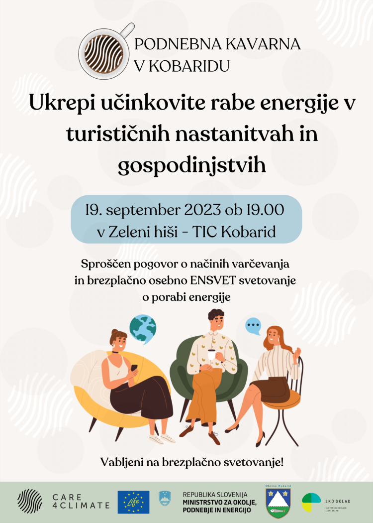 Podnebna kavarna plakat