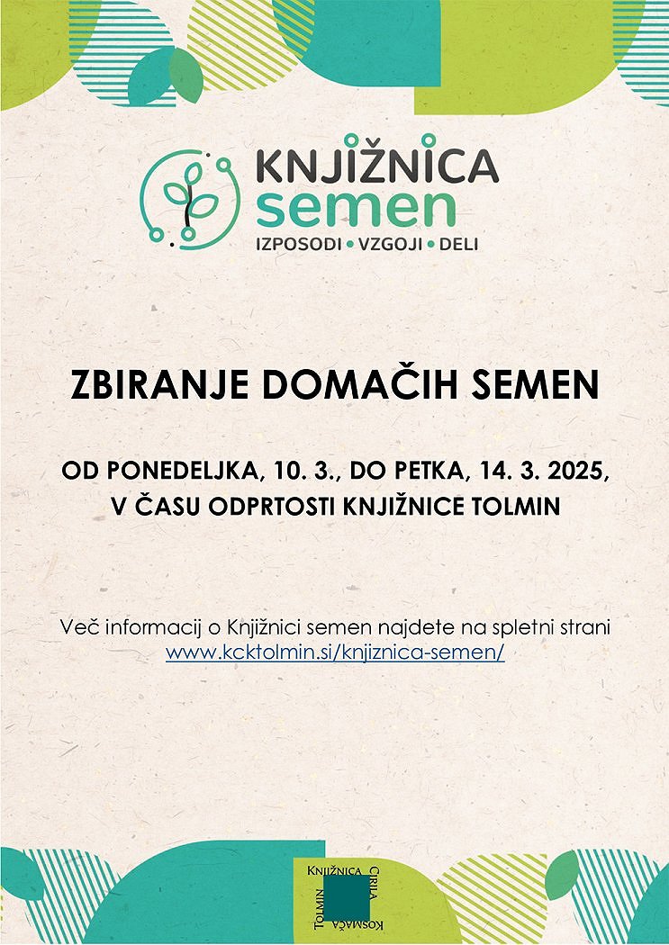 Zbiranje domačih semen 2025