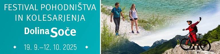 Festival pohodništva in kolesarjenja Dolina Soče 2025