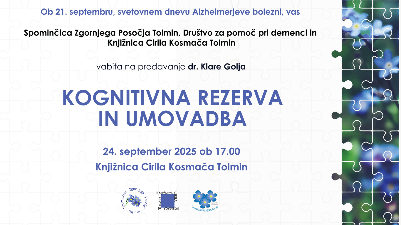 Predavanje dr. Klare Golja - Kognitivna rezerva in umovadba