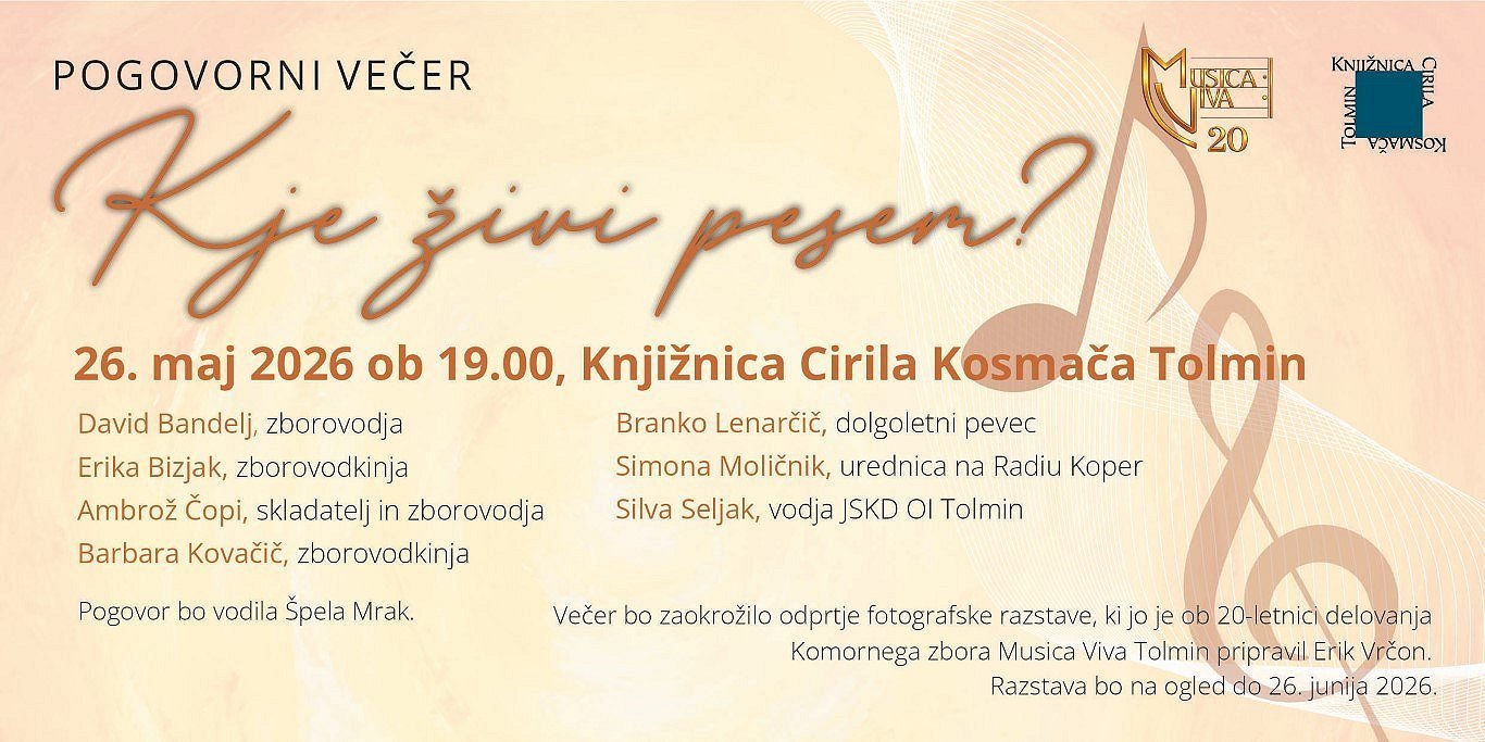 Pogovorni večer Kje živi pesem